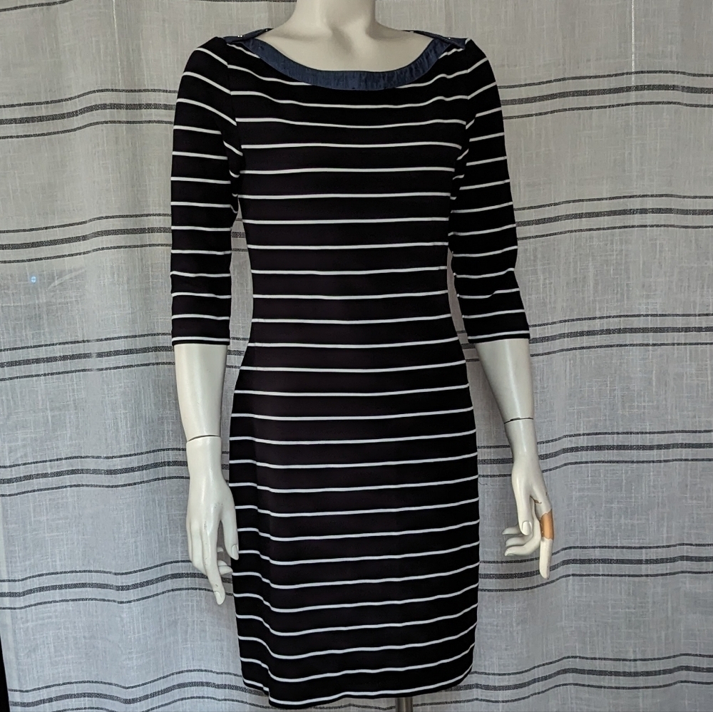 Tommy Hilfiger Black/White Striped‎ Dress